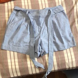 Vineyard Vines High Waisted Tie Chambray Shorts